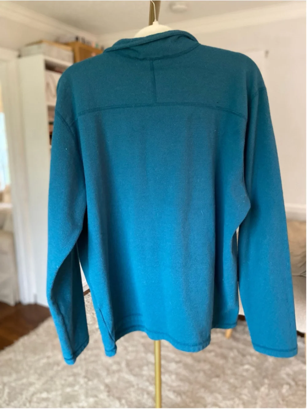 The North Face Fleece Pullover XXL Teal Quarter Zip Outdoor Gorpcore Hiking Ski